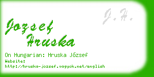 jozsef hruska business card