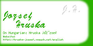 jozsef hruska business card